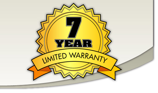 Custom Foam Fabricators 7 Year Warranty Badge